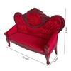 Mini Sofa Nostalgic No Burr Eco-friendly 0.05 Dollhouse Miniature Sofa for Girl