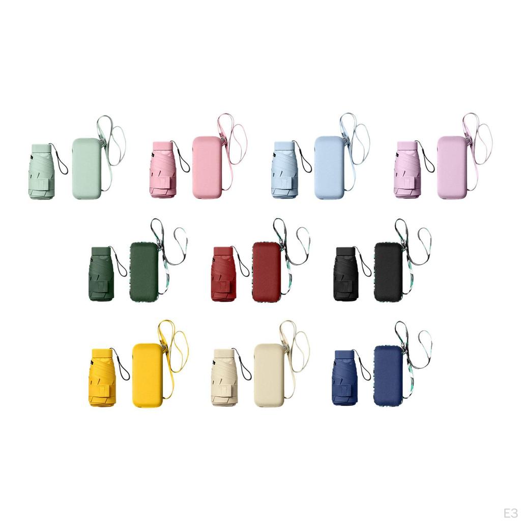 Зонт с футляром Компактный дизайн Идеально подходит для путешествий Легкий портативный зонтик от солнца на открытом воздухе и дождя