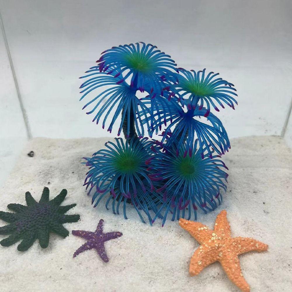 Имитация поддельных подводных кораллов Мягкая имитация силиконовых кораллов Аквариум с водой Трава Пейзаж