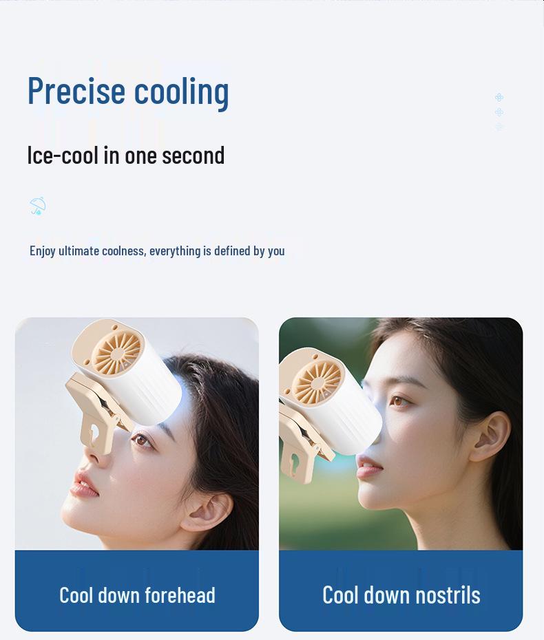Portable Clip-On Fan with Ice Pack and 199-Speed Settings