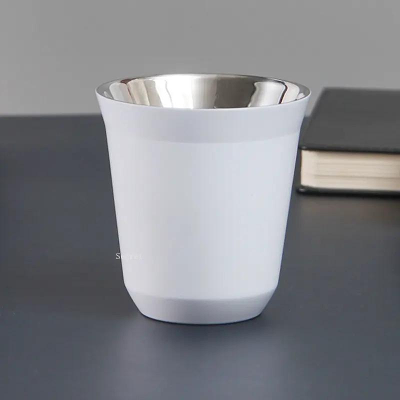 Stainless Steel Espresso Cups Double Wall Insulated Cups Demitasse Cups Coffee Cup For Drinking Coffee, Gift for Him Thermo Cup