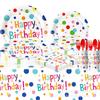 Color Polka Dot Birthday Theme Party Package Paper Cup Paper Plate Paper Towel Knife Fork Spoon Disposable Party Decoration