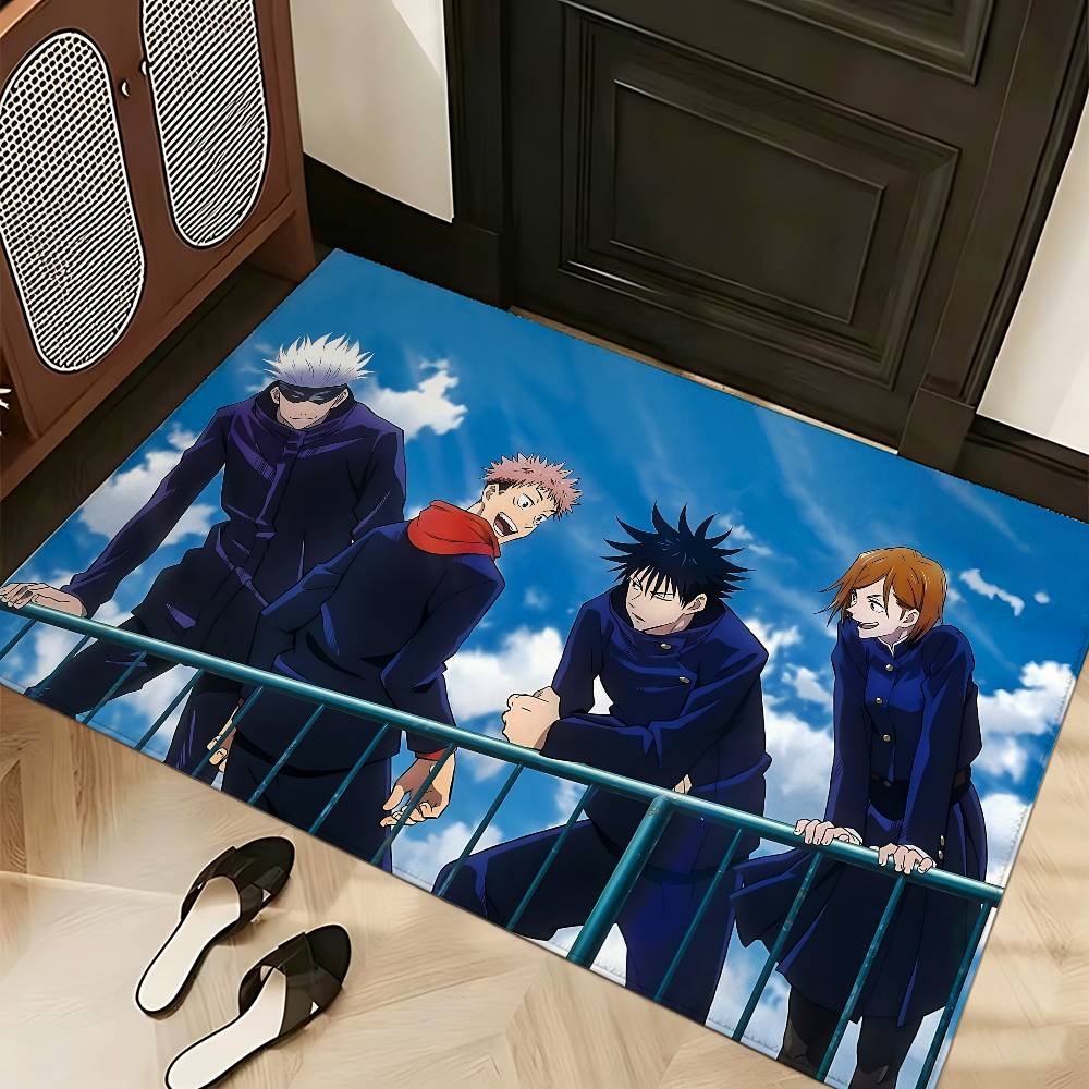 Anime J-Jujutsus-K-Kaisens Carpet Bathroom Anti-slip Mat Door Mat Home Decoration Mat Entrance Door Mat Scratch-resistant Door