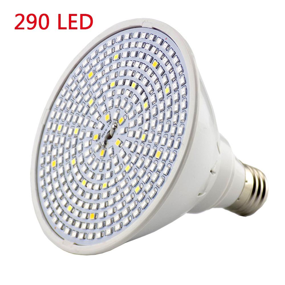 290 Led Plant Grow Light E27 200 LED Growing Lights Bulb Full Spectrum Indoor Flower Lamp for Greenhouse Vegs Hydroponic System