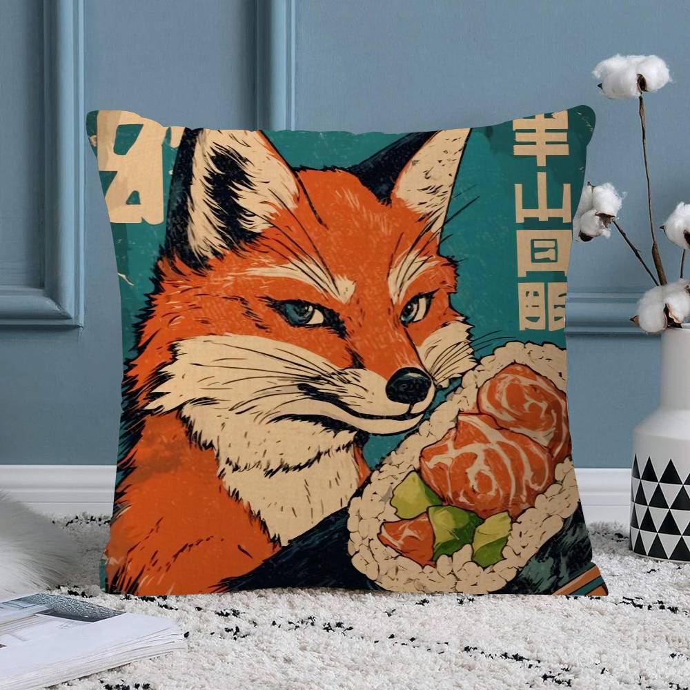 Japanese Contemporary Tokyo Art Pillow Gift Home Office Decoration Bedroom Sofa Car Cushion Cover case x