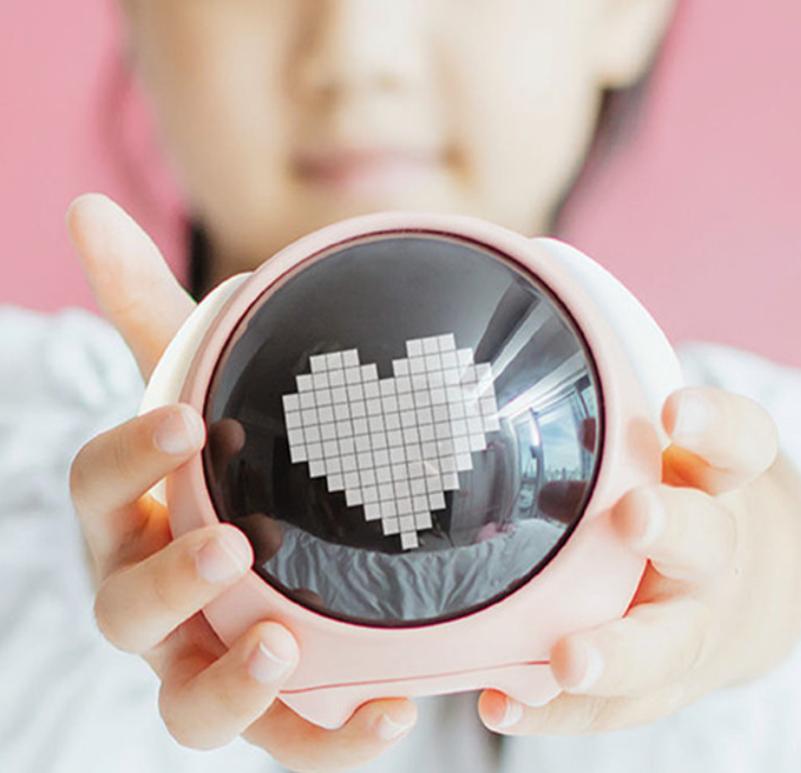 Будильник Xiaomi с милым выражением, многофункциональный цифровой светодиодный голосовой контроль, прикроватный термометр, ночник, зарядка через USB, подарок