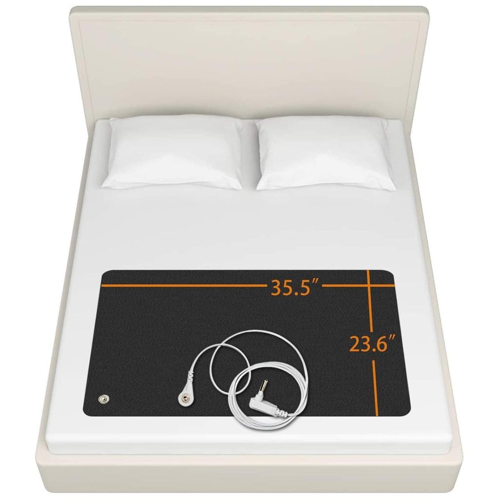Grounding Mat for Improving Sleep, Grounding Pad for Health, Grounding Bed Mat with Grounding Cord for Better Working (35.5 * 23.6inch/90*60cm)