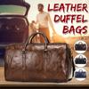 4 Color Waterproof Handmade Leather Duffel Bags Luggage Bags Travel Bags Handbag Black Brown Coffee Blue Men Women