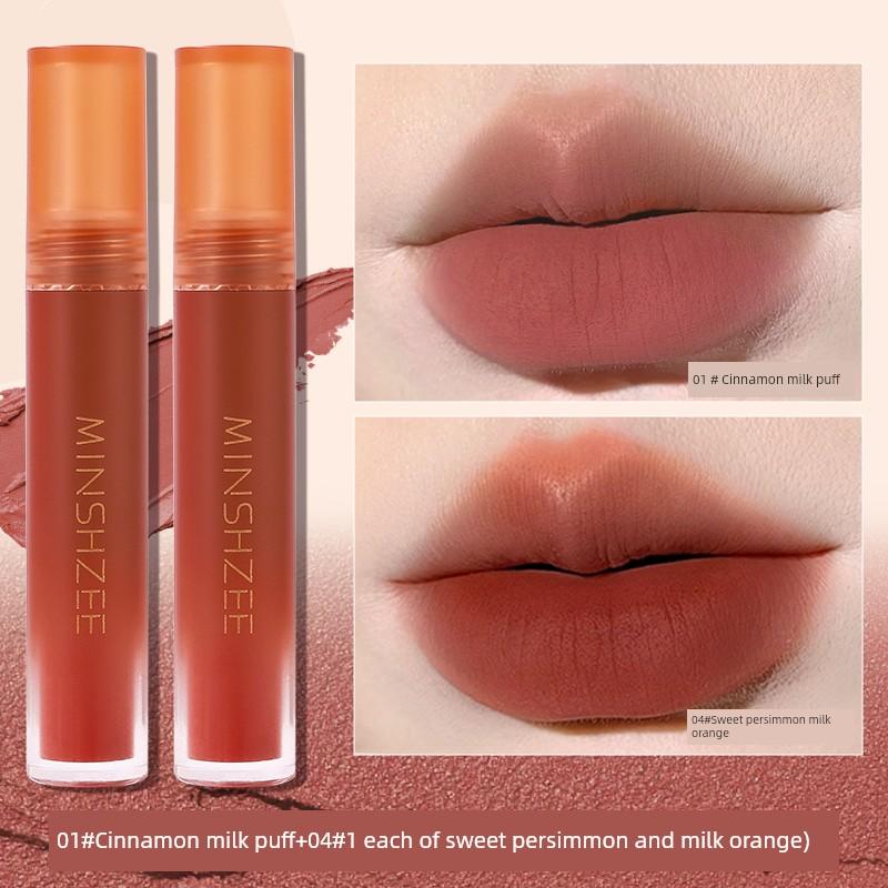 Chen Shi'An Recommends the Mousse Lip Mud Lip Gloss, Matte Velvet Finish, Non-Fading, Non-Stick Cup Lipstick, Brightening Effect, Moonlight White