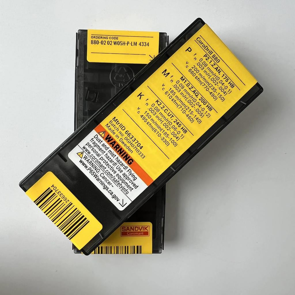 Original Sandvik / 880-0202W05H-P-LM 4334 / CNC Lathe Carbide Blade 10 Pcs