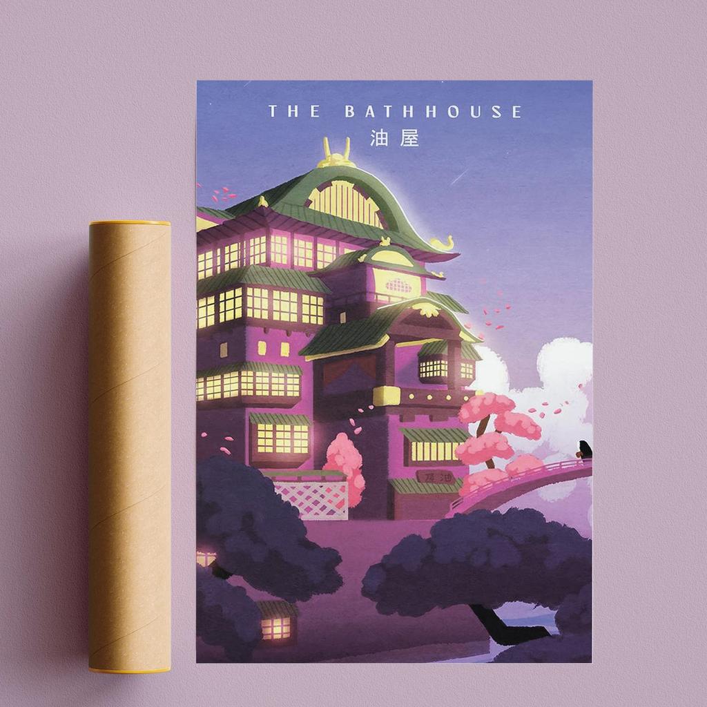 Поп-аниме-фигурка Хаяо Миядзаки/Patlabor/Тоторо, постер в стиле манга, эстетическое настенное искусство, домашний декор для детей в стиле каваи, винтажный принт на холсте