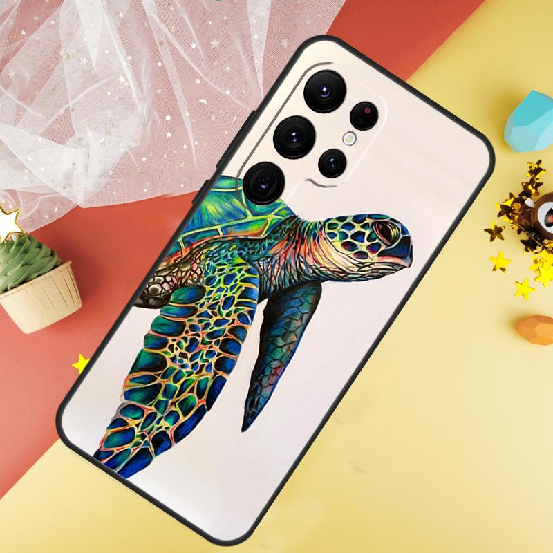Чехол для телефона с морской черепахой для Samsung Galaxy S25 S26 Ultra S21 S20 S22 S23 Ultra S10 Plus S24 FE Чехол Coque
