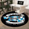 1PC round rug Fc Crest Design Printed Round Area Rug ,Rug For Home Office, Round Chair Rug, Decorative Carpet Fan gifts Christmas gift