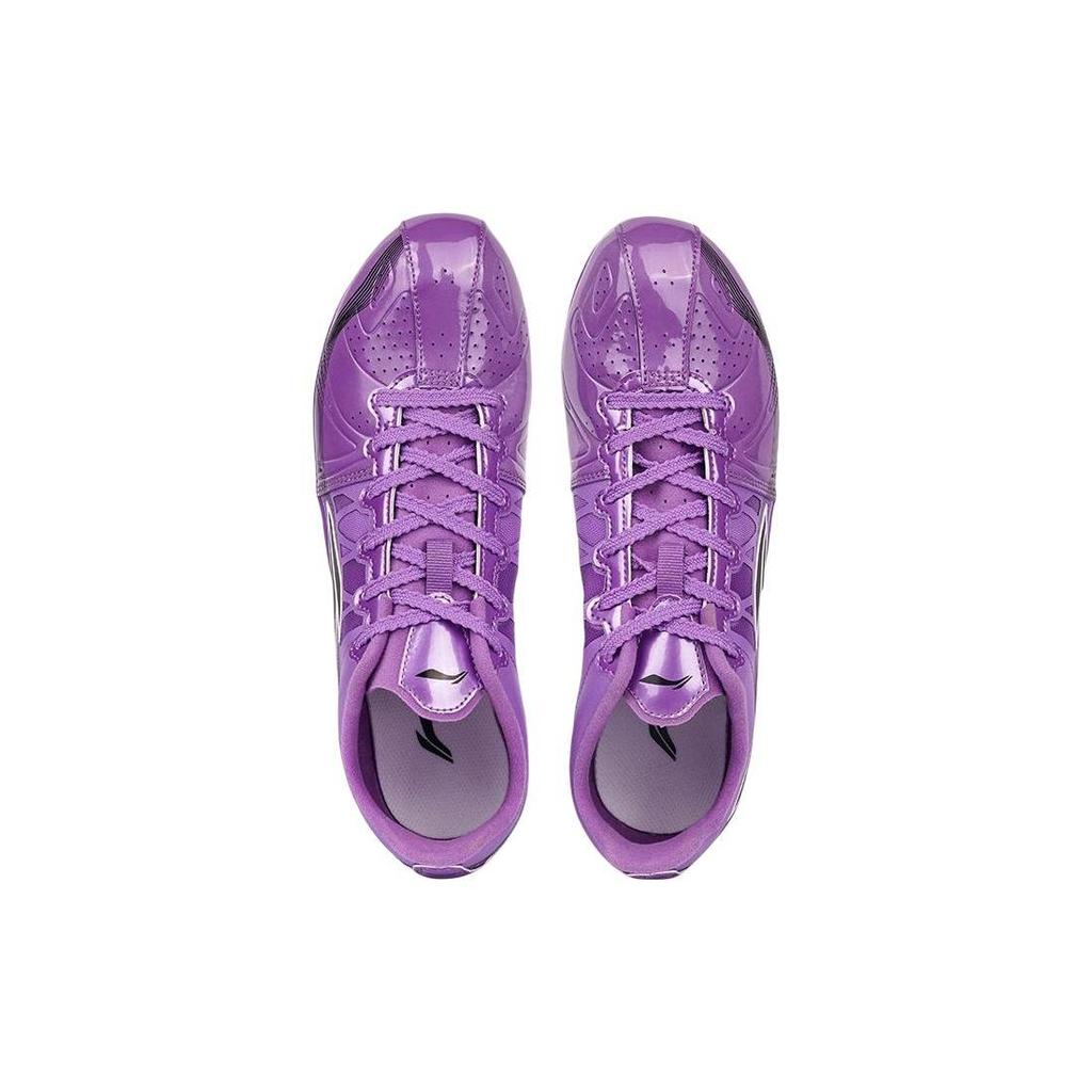 Li Ning Удобная амортизация Нескользящие Износостойкие Низкие Беговые Кроссовки Унисекс Фиолетовые AJJS001-1