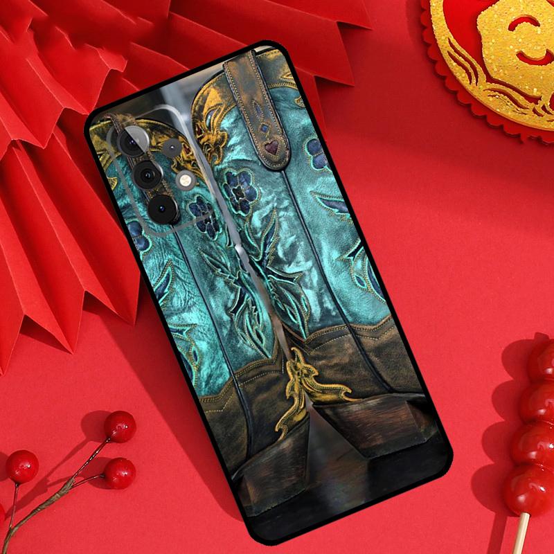 Западные Ковбойские Сапоги Ковбойские Чехол из Коровьей Кожи Для Samsung Galaxy M13 M14 M12 M11 M15 M06 M16 M36 M56 M31 M53 M32 M52 M35 M55 M34 M54