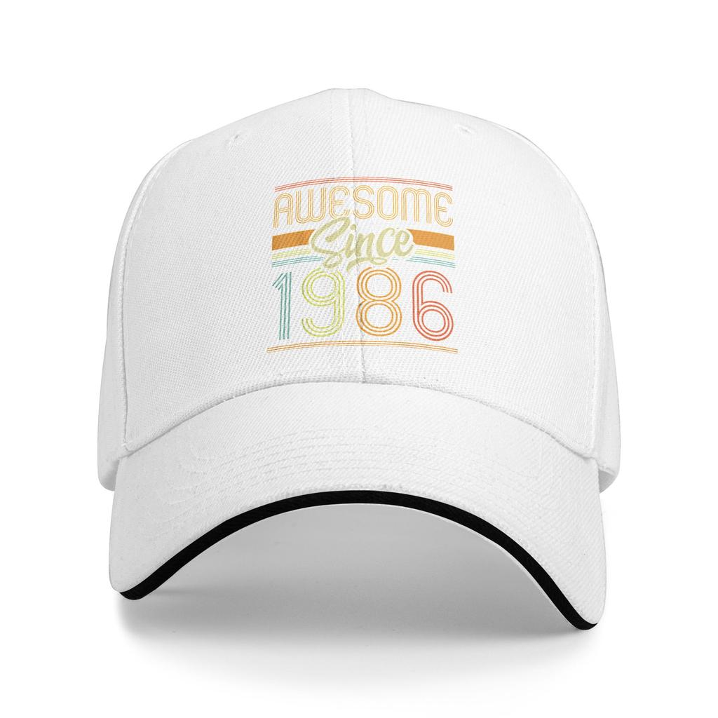 Awesome Since 1986 40th Birthday 40 Years Old Bday Casual Baseball Cap Summer Trucker Hat Adjustable Kpop Rock Hip Hop Hats Men