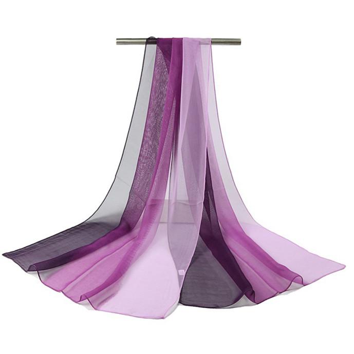 Gradient Color Silk Scarf Ladies Scarf Tulle Scarf Training Dance Scarf