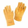 Outdoor Camping BBQ Soft Leather Gloves Cowhide Yellow M Size UM-1913