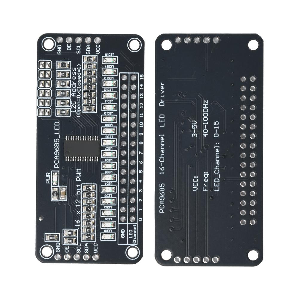 PCA9685PW Плата-драйвер светодиодов на 16 каналов Модуль с интерфейсом I2C Модуль PCA9685
