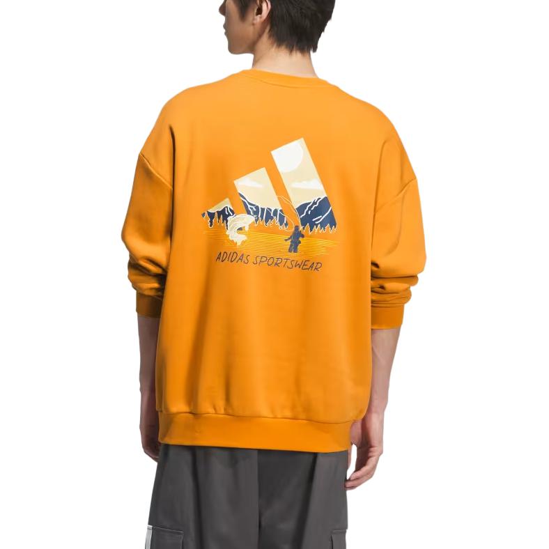 Adidas Clothing Sweatshirts Unisex Orange Crew Neck Moderate KF5248