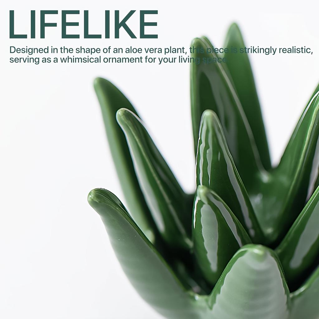 [Керамическая подставка для колец в виде кактуса] Зеленая керамическая подставка для колец в виде кактуса | Органайзер для ювелирных изделий для колец, серег и аксессуаров, идеально подходит для домашнего офиса, для декора стола