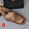 Charm Long Pendant Fluffy Fox Tail Fur Keychain Handbag Accessories Keyring Fashion Lovely 40cm