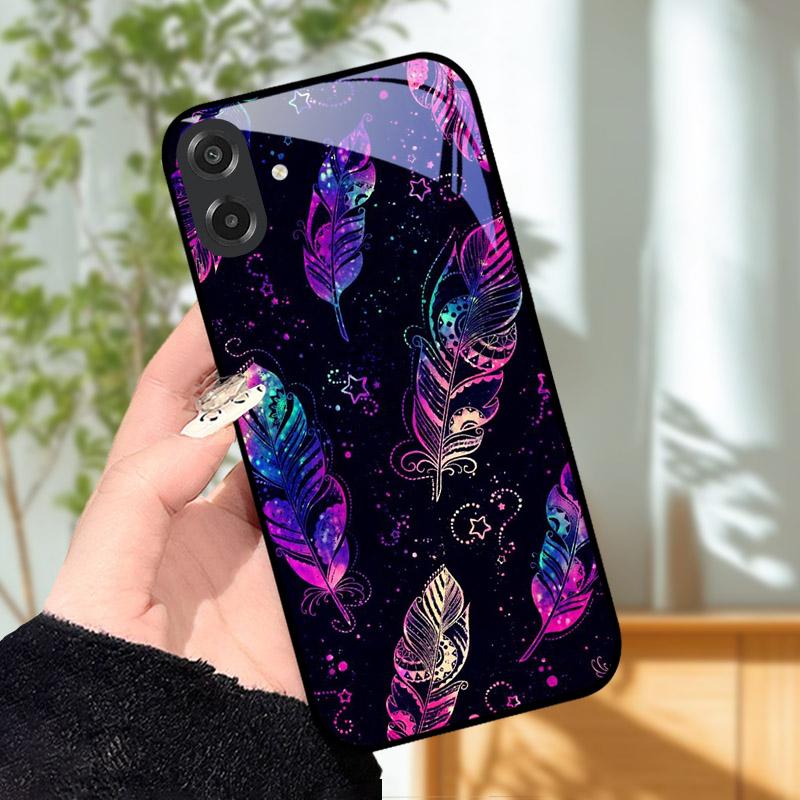 Чехол для Samsung Galaxy A07 Крутой Лев Закаленное Стекло Чехлы для Телефона Для GalaxyA07 A 07 SamsungA07 Полная Защита Камеры Чехол Capa