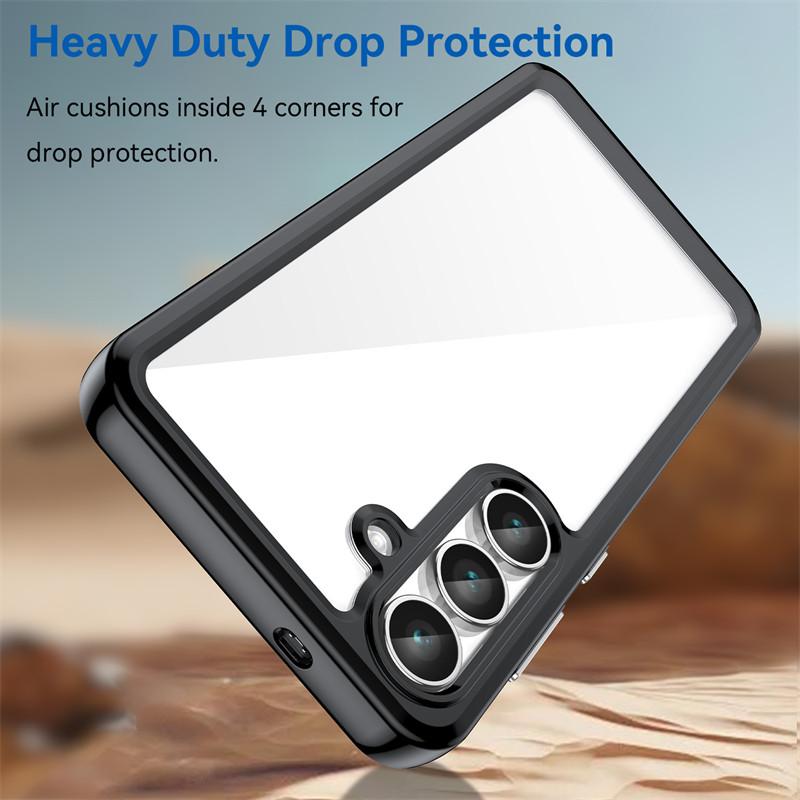 Чехол для Samsung Galaxy S25 FE Чехол для Samsung Galaxy S25 FE ТПУ Прозрачный ПК + Силиконовый Ударопрочный Противоскользящий Защитный Чехол для Телефона