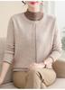 Mom's 2025 Winter Faux Two-Piece Knit Top: Stylish, Warm, Plus Velvet Thickened Sweater for Autumn & Winter