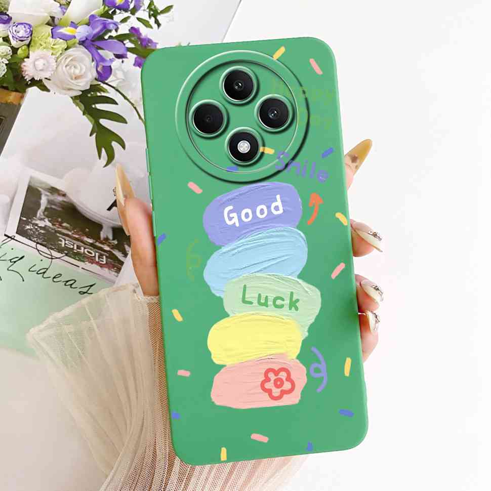 Чехол для OPPO Reno 12F 5G Прозрачный Милый Кот OPPO Reno12 F Reno12F Reno 12 F 5G CPH2637 Ударопрочный Мягкий Чехол для Телефона Полная Защита