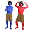 [MAKE CHEERFUL] Setsubun Oni Costume Cosplay 4-Piece Set (XL, Red)