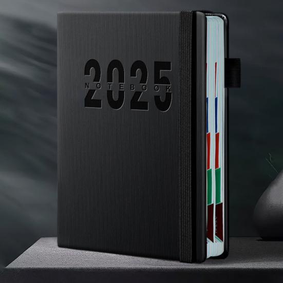 Планировщик расписания на 2025 год. Организация на месяц и неделю. Записная книжка с эластичной веревкой. Обложка из искусственной кожи. Планировщик.