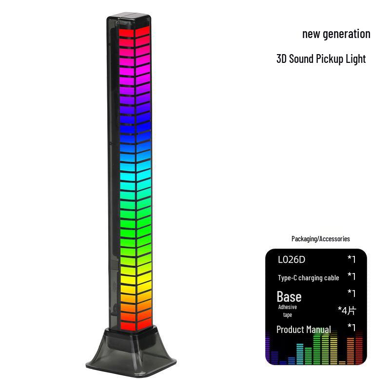 RGB светодиодная подсветка, синхронизированная со звуком: Модный Цветной Светодиод для Создания Музыкальной Атмосферы в Автомобиле или на Столе со Звуковым Сенсором