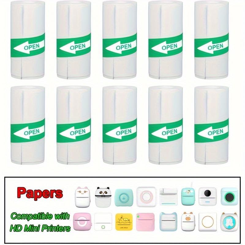 5/10 Rolls of Mini Printer Paper for Inkless Mini Pocket Printer, Portable Thermal Printer, Sticker Printer Paper
