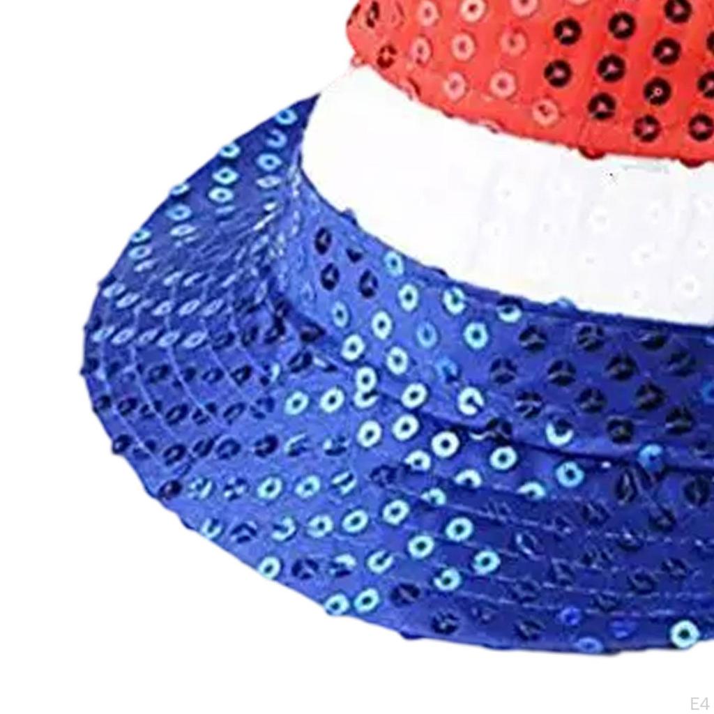 Шляпа на 4 июля, удобная, стильная, блестящая, диско-кепка, веселая, с блестками, фетровая шляпа