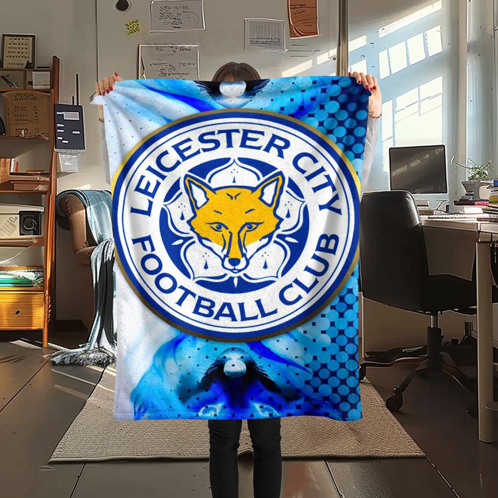 1pc leicester city Print Flannel Blanket, High quality Comfortable for All Seasons, Home Decor, Warmth and Comfort, Perfect for Christmas Gifts70