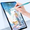 Gradient Color Silver Fiber Cloth Pen Head Double Head Capacitive Pen Touch Screen Pen Mobile Phone Tablet Universal Metal Stylus