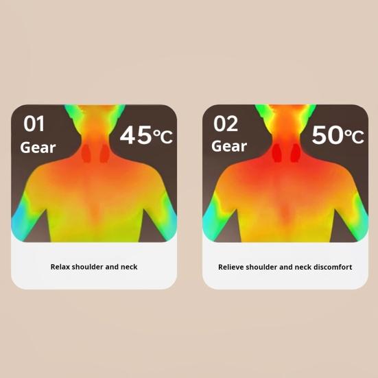 Массажер для шеи и плеч с автоматическим отключением, регулируемой интенсивностью, легким компактным дизайном, эргономичным термическим сенсорным массажным устройством