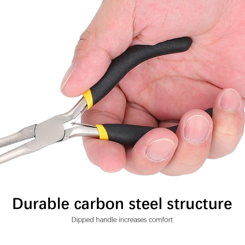 Carbon Steel Long Flat Nose Pliers Small Size Mini Pliers Needle Nose Pliers Small Object Gripping