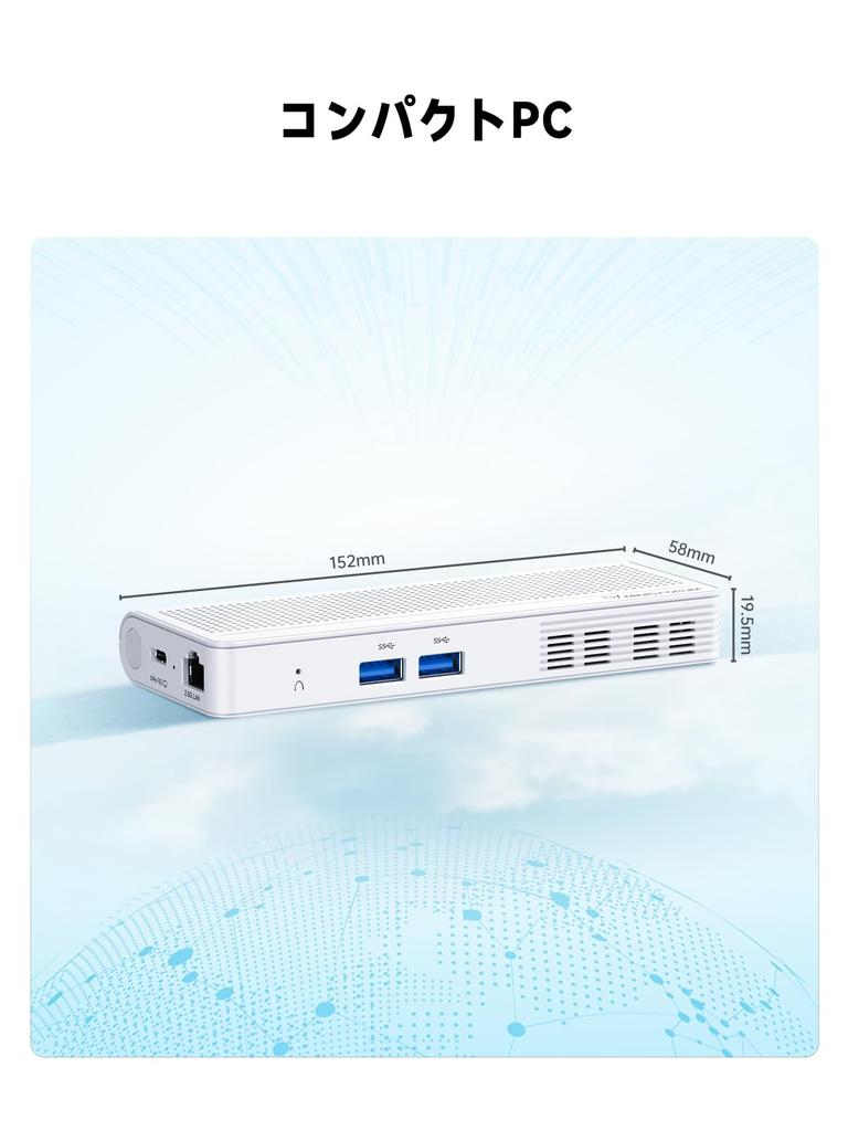 Мини-ПК MINISFORUM S100 Intel 8 ГБ 128 ГБ RJ45 IEEE блок питания PD маленький ПК-стик, N100, LPDDR5, UFS2.1 SSD, Wi-Fi 6, совместимый с BlueTooth 5.2, 2.5GPoE