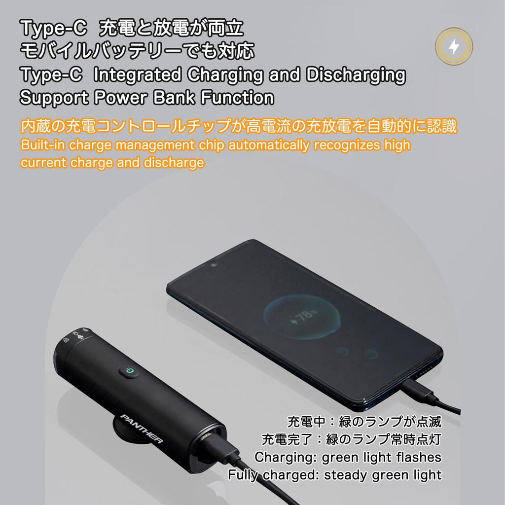 Велосипедный велосипед PANTHER с большой емкостью 1200 USB, уровень 5, затемнение, высокая степень защиты IP66, изготовлен из алюминиевого сплава 6063, свет, 4000 мАч, люмен, перезаряжаемый,