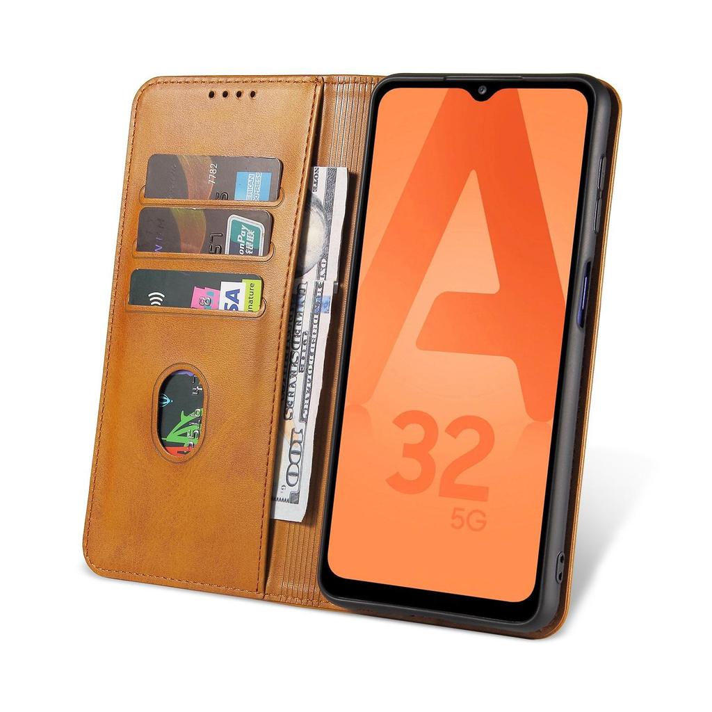 Чехлы из кожи Samsung A32 5G, A22 4G, A52/NOTE20 - Магнитная крышка с узором из телячьей кожи