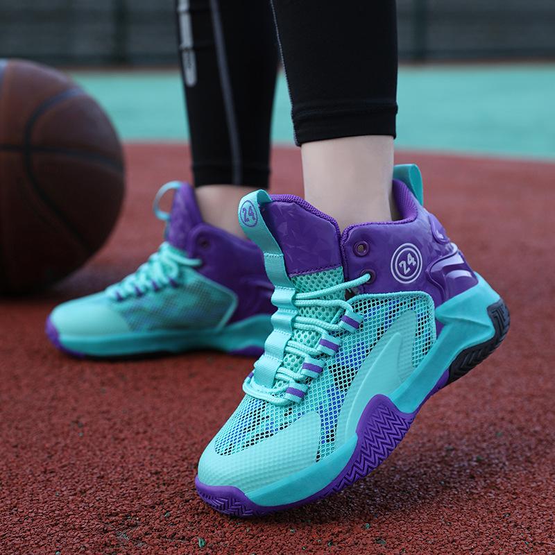 Boys shoes summer 2025 new mesh children's basketball shoes medium and older boys school sports shoes