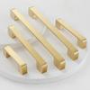Furniture Decorative Handle Long Square Brass Dressers Knob Simple Bedside Cabinet Pull Wardrobe Handle Easy to Install