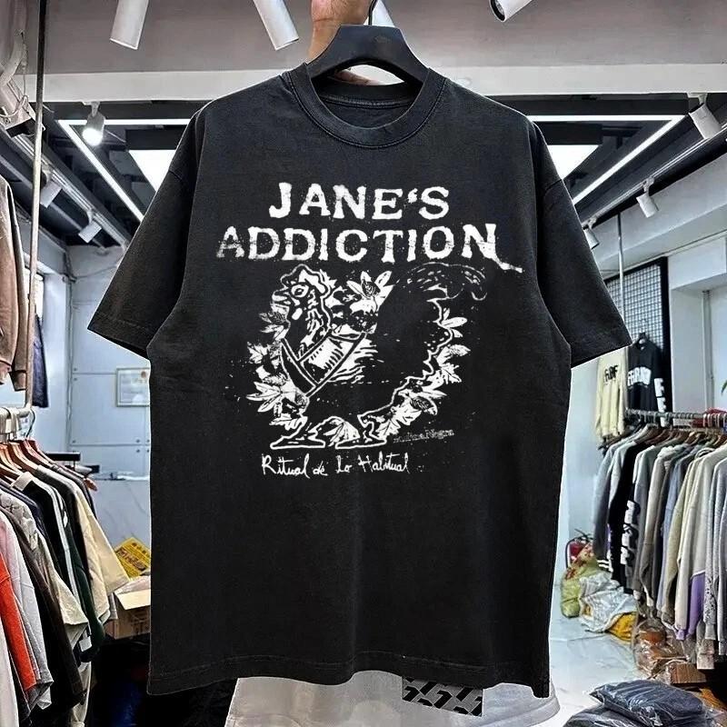 Jane’s Addiction Rooster Ретро-стиль 90-х Черная футболка-ремейк vtg Мужская Женская Унисекс Футболка
