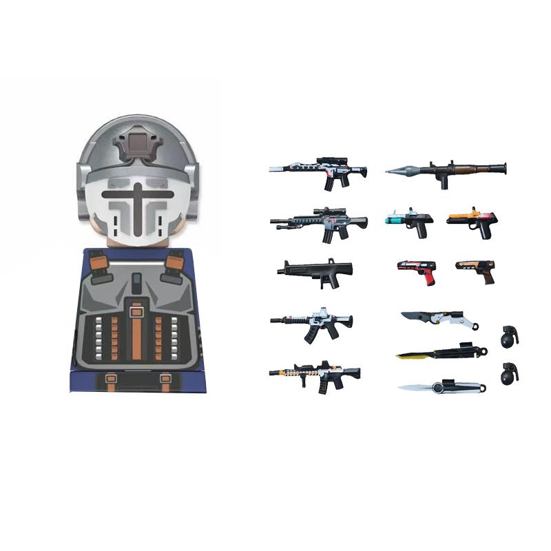 MOC UV Printing Military Building Blocks Accessories Soldier Figures Special Forces Army Sniper Police Bricks Toy Children Gift
