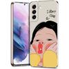 Мультяшный Забавный Парень Девушка Пара Чехол для Телефона Для Samsung Galaxy S24 Ultra S23 FE S22 S20 S21 5G S10 S9 Plus S10E S8 Мягкий Прозрачный Чехол