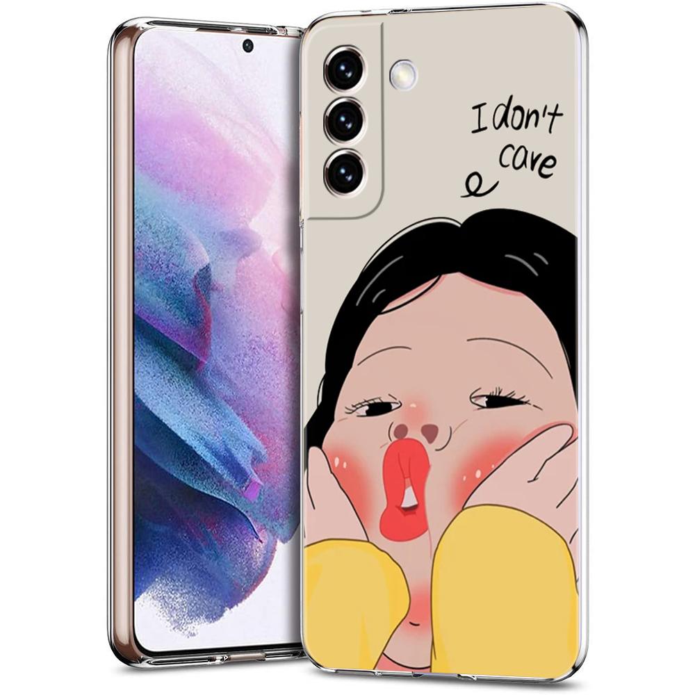 Мультяшный Забавный Парень Девушка Пара Чехол для Телефона Для Samsung Galaxy S24 Ultra S23 FE S22 S20 S21 5G S10 S9 Plus S10E S8 Мягкий Прозрачный Чехол