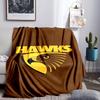 Плед с символикой команды Hawks Легкий фланелевый плед для кровати Идеально подходит для путешествий, кемпинга, гостиных, офисов, диванов, Подарок для фаната на Рождество