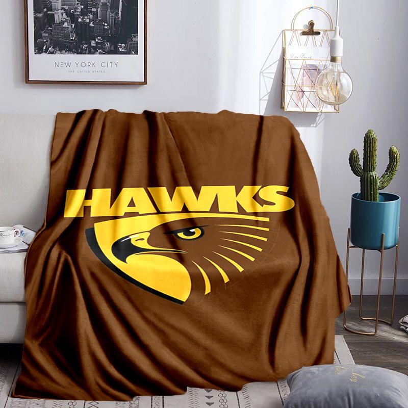 Плед с символикой команды Hawks Легкий фланелевый плед для кровати Идеально подходит для путешествий, кемпинга, гостиных, офисов, диванов, Подарок для фаната на Рождество